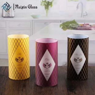 Wholesale glass hurricane candle holders set of 3