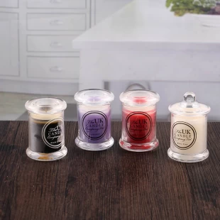 Wholesale glass votive candles small candle jar with dome lid