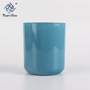 Castiçal de cerâmica de alta qualidade por atacado azul castiçais conjunto de 3