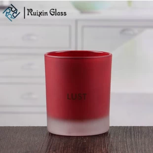 Wholesale red round glass candle holders small candles for candlesticks