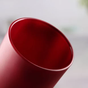 Wholesale red round glass candle holders small candles for candlesticks