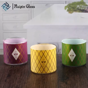 Wholesale thin candle holders pretty glass candle holder set of 3