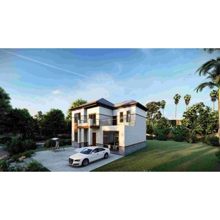 2 Floor Modern Design Steel Structure Frame Diy Prefabricated Villa House- QB16