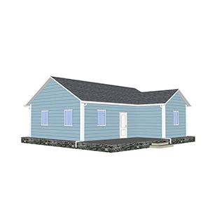 2B05-B Low cost easy building China 2 room sandwich panel house for Kenya