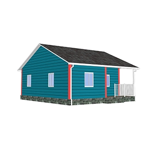 Heya-2B07-B Small Cute Prefab House Hot Selling 2 Bed Nice Design And Low Cost Prefab House