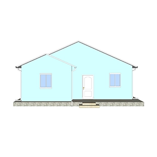 Heya-2S04 China 2-комнатный дом из пенобетона, быстрое строительство в Южной Африке