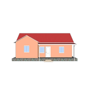 Heya-2S06 China 2-комнатный пенобетонный дом быстрого строительства hosue