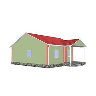 Heya-2S08 Быстрая сборка Готовый стабильный сборный дом с 2 спальнями