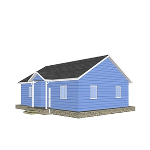 Heya-3Q02 China 3 room light gauge house fast build affordabled prefabricated house