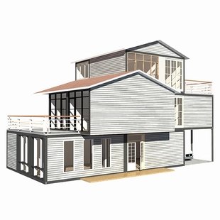 Heya-5x01 План проектирования роскошного жилья с гаражом