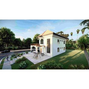 Luxury 2 Floor Prefab Living Steel Villa House -QB18