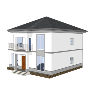 Luxury Villa - (QB15) Sturdy Durable Steel Structure Prefab Model House Building Plans Designs