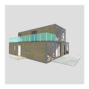 Residenziale - (Heya-4X02) Fornitura in Cina di lusso Living Container 2 Floor House Decorazione esterna opzionale