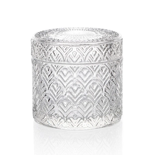 9x6.5cm Elegant Embossed Candle Glass Factory