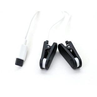USB Type-C Male to Dual ABS Ear Clip Electrode Cable, 1m White