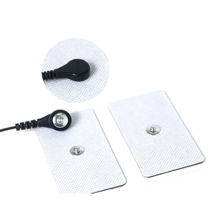 4.0mm Banana Plug to 4.0mm Female Snap Medical Lead Wire, 1.8m Black PVC