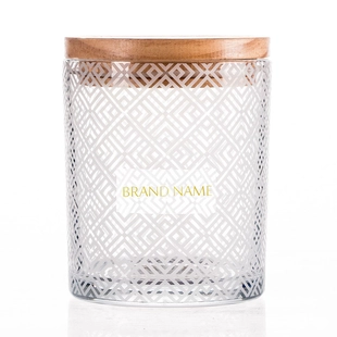 Frosted Decal Candle Holder 11oz