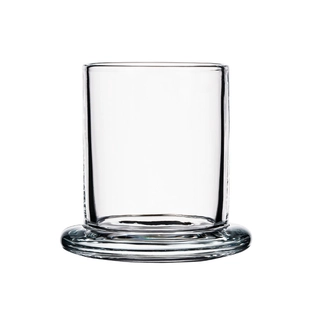 Verrerie de porte-bougie de décor à la maison en gros avec le pied 7oz