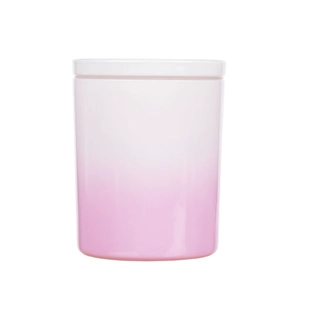 Vrac 11oz Gradient Sprays Bougie Récipient en verre avec couvercle