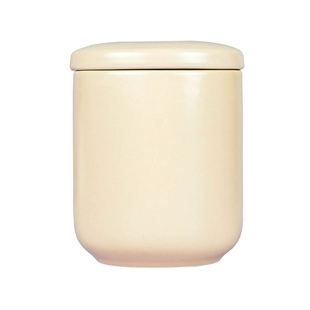 Récipient de bougies en céramique de mangue de lait de coco glacé avec couvercle