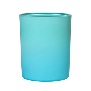 8 盎司淡绿色哑光渐变蜡烛杯，适合野薄荷味