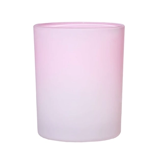 8 盎司粉红色哑光渐变蜡烛杯，适合日本樱花香味