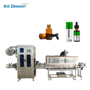 Máy dán dây co cổ chai tự động, Máy dán nhãn bao bì cho tinh dầu