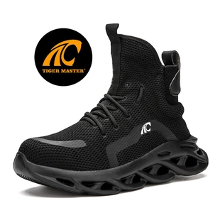 TM3066 Zapatillas de seguridad para hombre con suela de EVA suave y tobillo alto a prueba de pinchazos con punta de acero
