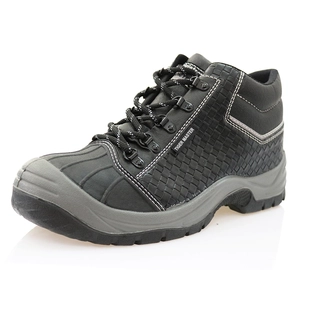 3002 microfibra cuero negro de acero Toe zapatos de seguridad