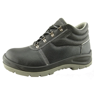 Zapatos de seguridad de punta de acero de PU de cuero de búfalo único