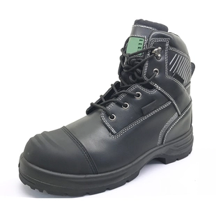 Botas altas de seguridad de acero negro con tobillo ENS014 para hombres