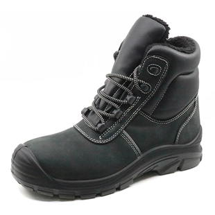 ENS031 nubuck جلد اصبع القدم الصلب عدم الانزلاق أحذية السلامة في فصل الشتاء