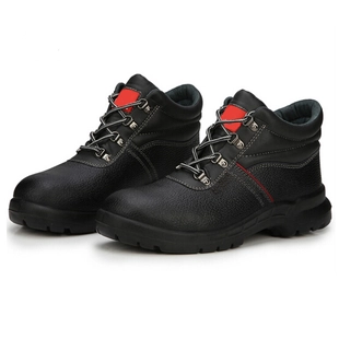 cuero genuino de la CE PAS botas de seguridad estándar de los zapatos