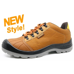N0180 Zapatillas de jogger antiestáticas de seguridad con punta de acero de cuero genuino funcionan de forma segura