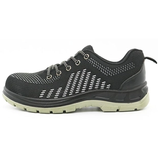 SP028 Sapatos de segurança masculinos, resistentes a óleo, antiderrapantes e leves, biqueira de aço
