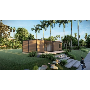 Kostengünstiges Flachpaket Fertiggebäude Schnellaufbau Modulares Haus-1x01