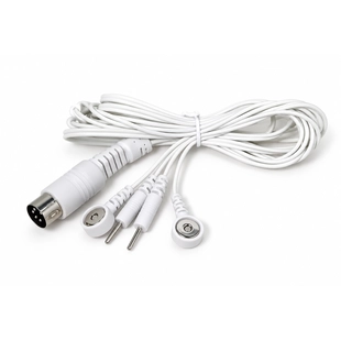 DIN 5-Pin Male to Dual 3.5mm Magnetic Female Snap and Dual 2.0mm Electrode Pin Cable