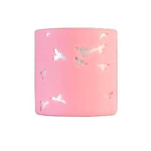 3 Wick Candle Holder Borosiliate Glass Laser Engraving Pink