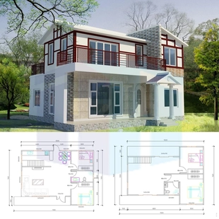 Prefab Luxury Light Steel Struktur Villa House Solution
