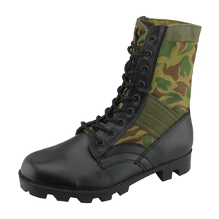 cuero y tela militar botas de la selva