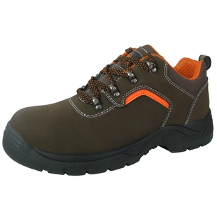 cuero de la PU nubuck exclusiva de seguridad industrial de la PU