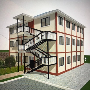 Novo projeto pré-fabricado de baixo custo para escola projeto do contêiner de salas de escola planta completa