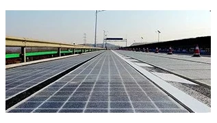 The first highway PV test section is running low