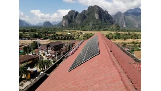I-Panda provides a 15KW photovoltaic off-grid power generation system for a hotel in Laos