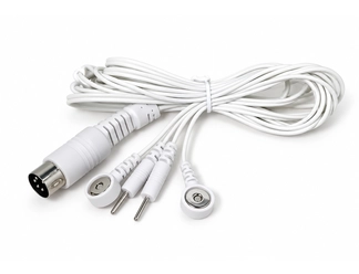 DIN 5-Pin Male to Dual 3.5mm Magnetic Female Snap and Dual 2.0mm Electrode Pin Cable