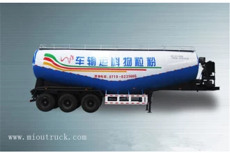 China China 3 Axles powder material bulk cement transport tanker truck semi-trailer manufacturer