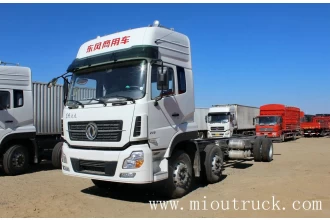 China DFCV Tianlong 245HP 6 * 2 9.6M casis van trak DFL5253XXYAX1B pengilang