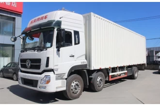 China Dong feng 245hp 6X2 Van Cargo Box Lorry Truck pengilang