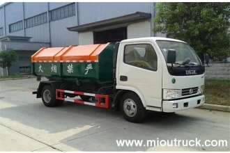 China Dongfeng 4*2 Detachable Container Garbage Truck,garbage truck for hot sale manufacturer