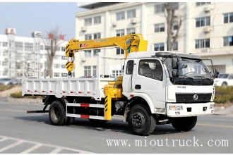 China kren Dongfeng 5t lengan lurus EQ5160JSQZM1 dump trak dipasang pengilang